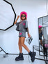 2in1 set "Amaretto" - T-shirt + shorts - graphite gray